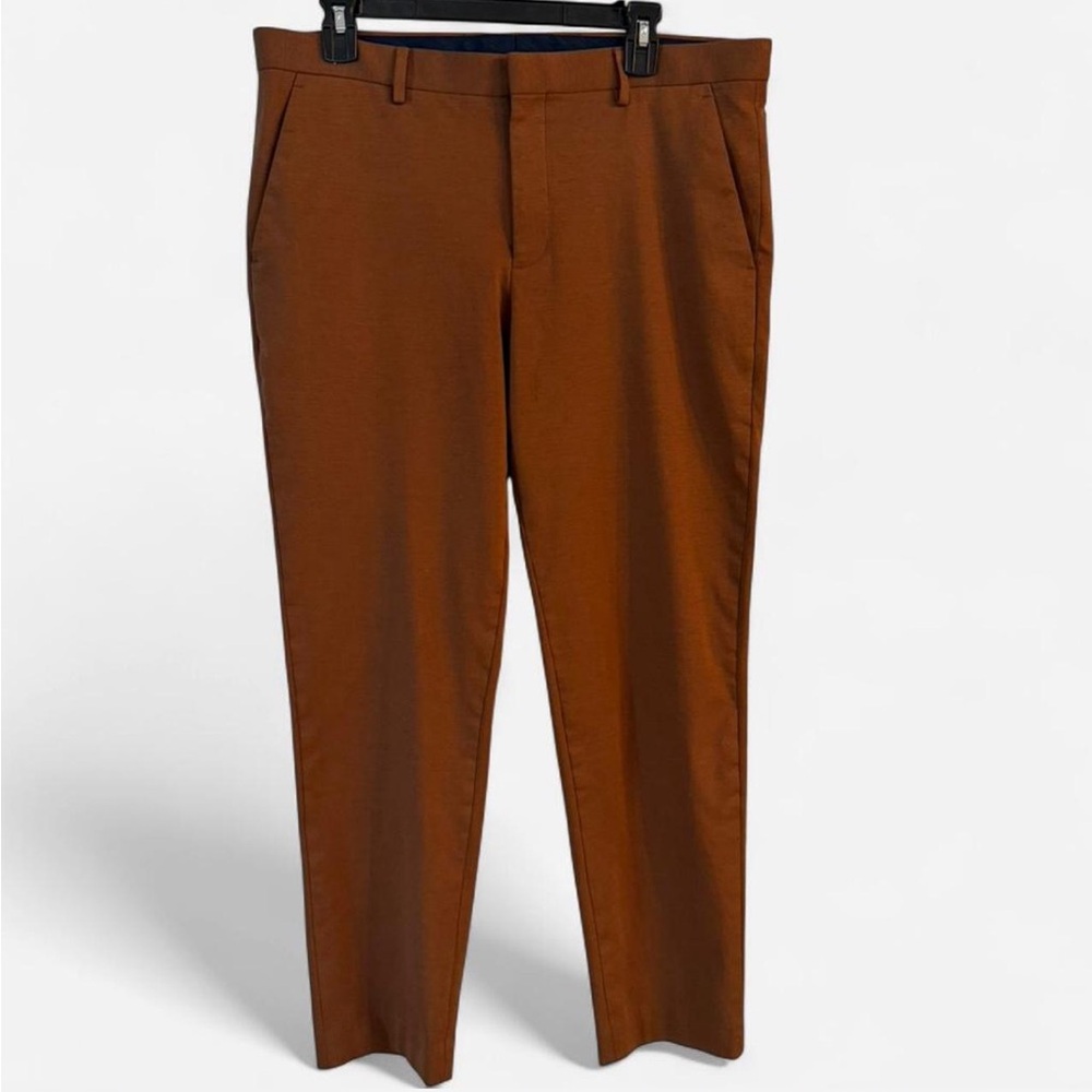 Express brown Slim fit Stretch Cotton-Blend dress Pant